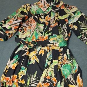 Teri Jon Multicolor Floral Blouse